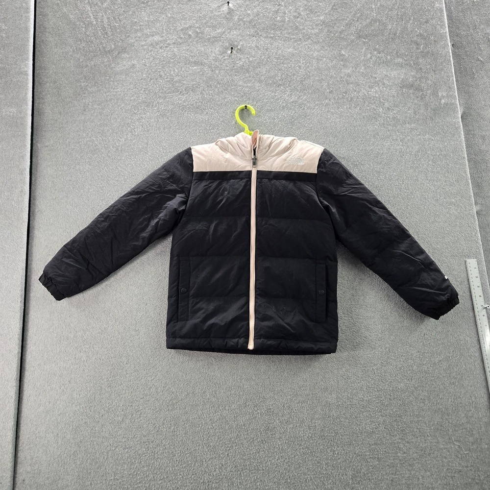 The North Face Boy Jacket M Black Nylon Polyester Colorblock Puffer Down